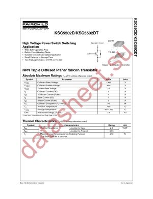 KSC5502DTTU datasheet  